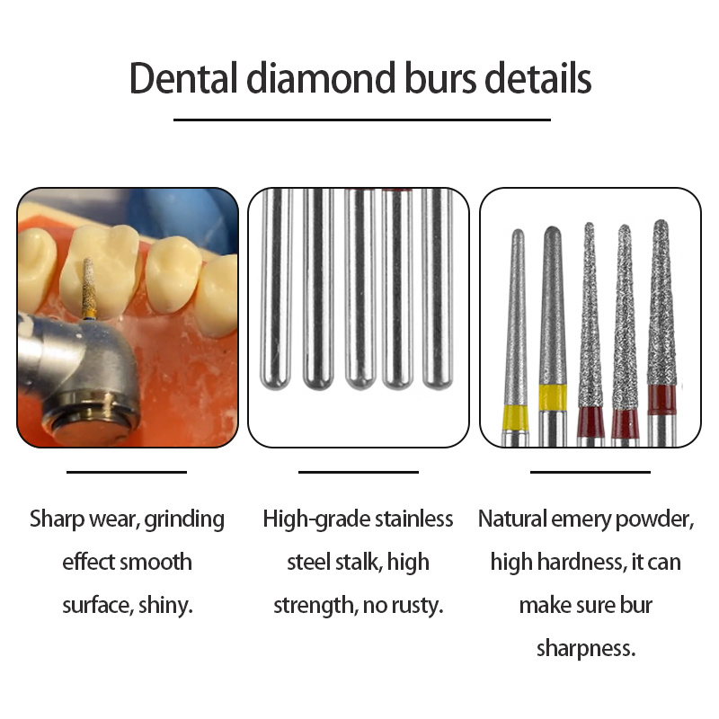 Bộ 5 Mũi Khoan Nha Khoa tc / sf fg 1.6mm bits
