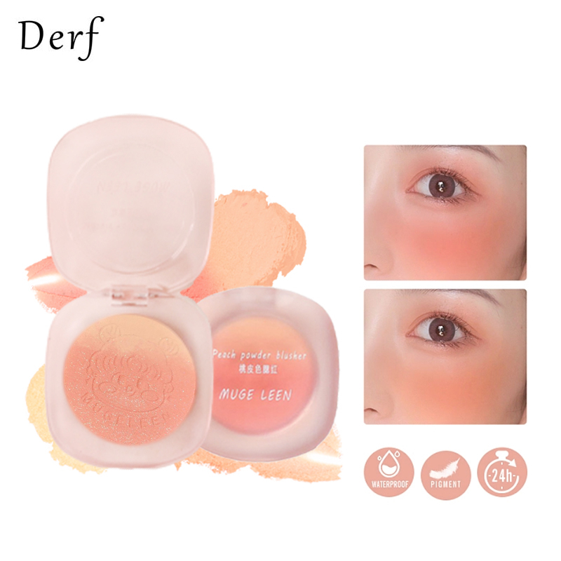 Bảng phấn má hồng Derf màu sắc tự nhiên lâu trôi chống thấm nước dành cho người mới bắt đầu