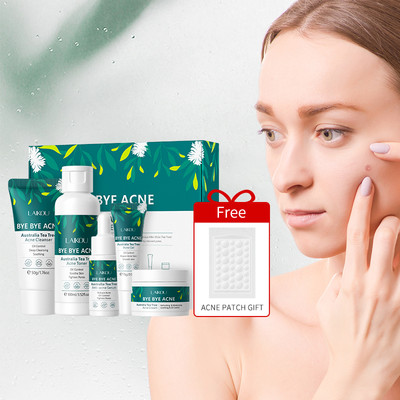 Laikou Bộ 5 Sản Phẩm Cây Trà Hỗ trợ giảm mụn Trứng Cá Dịu Nhẹ