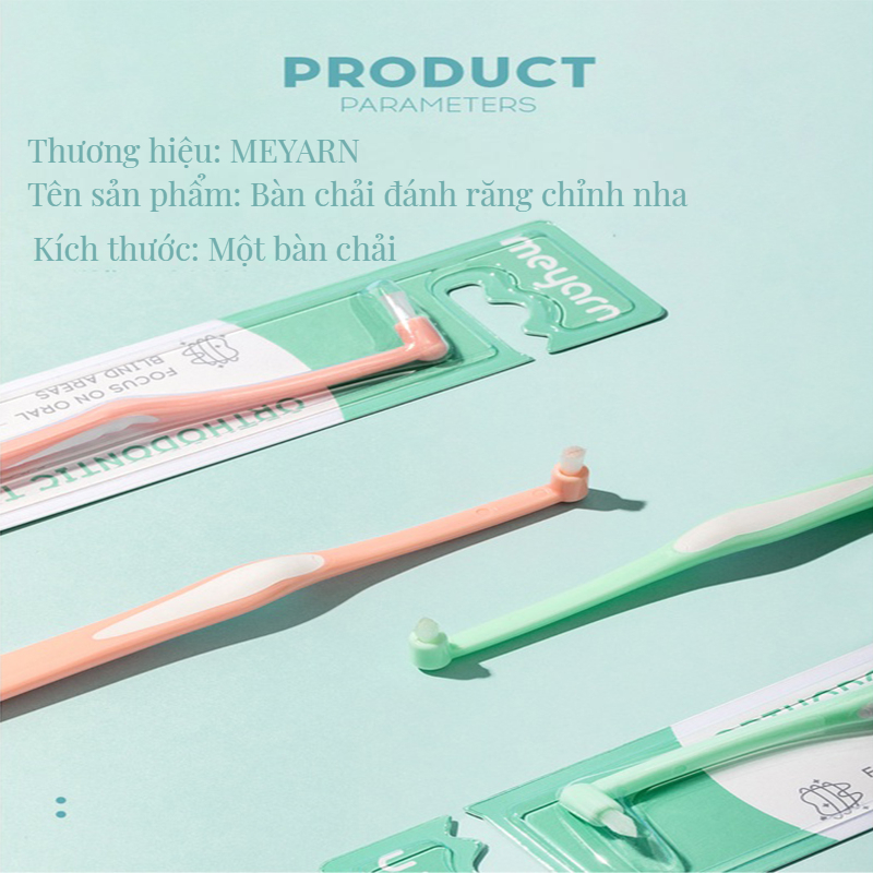 MEYARN Bàn chải kẽ răng Chỉnh nha Lông siêu mịn Tay cầm công thái học