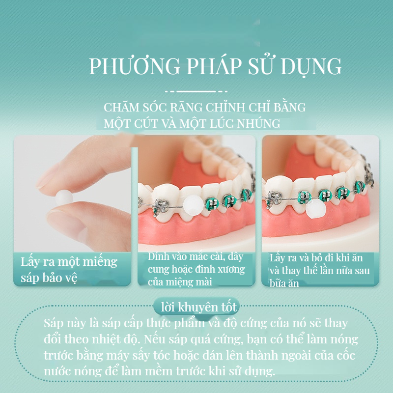 MEYARN 66Pcs Sáp nha khoa niềng răng chỉnh nha mềm mại