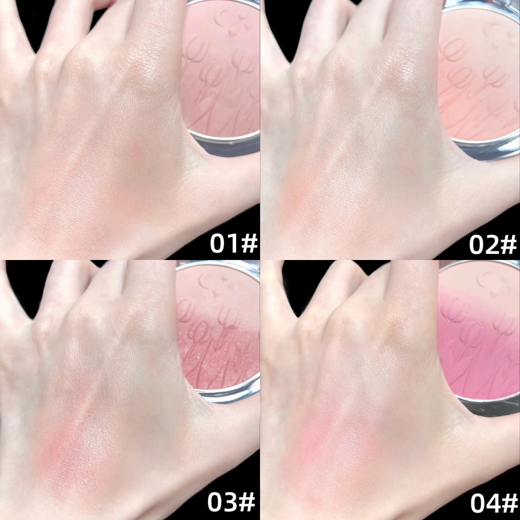 Sweet mint Phấn má hồng  Hold Live 4 màu gradient nhẹ nhàng tự nhiên làm sáng da lâu trôi