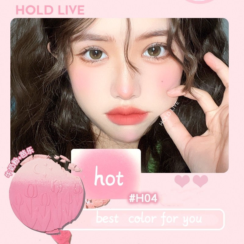 Sweet mint Phấn má hồng  Hold Live 4 màu gradient nhẹ nhàng tự nhiên làm sáng da lâu trôi