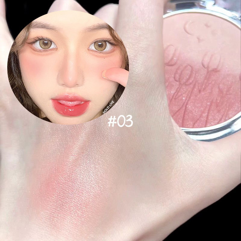 Sweet mint Phấn má hồng  Hold Live 4 màu gradient nhẹ nhàng tự nhiên làm sáng da lâu trôi