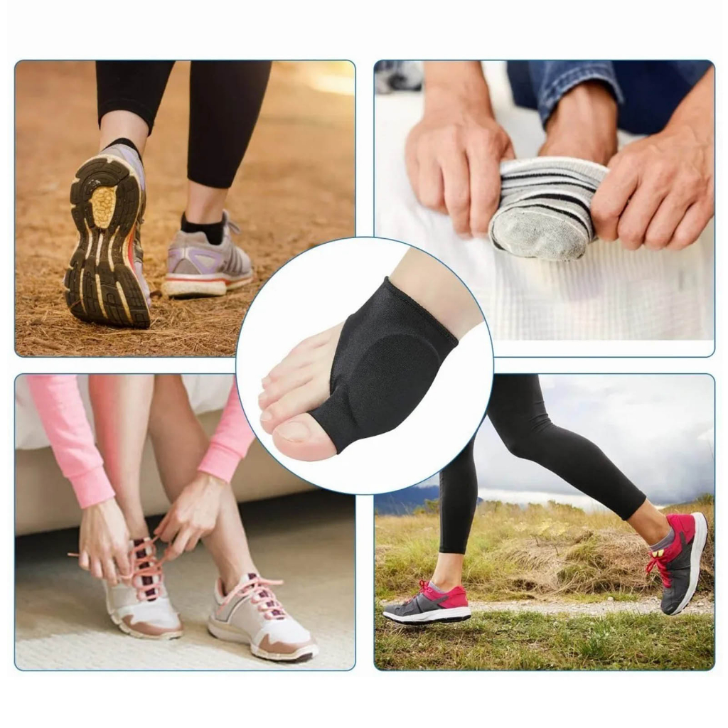 Bunion Corrector Tay Mềm Mại Co Giãn Thoáng Khí Hỗ Trợ Bảo Vệ Vớ Tách Ngón Chân Cái Cho Nam Nữ SUNCOL