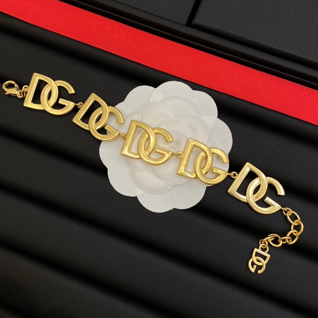 Set Vòng cổ / Vòng Tay / Khuyên Tai Họa Tiết Chữ dg Thời Trang 2023