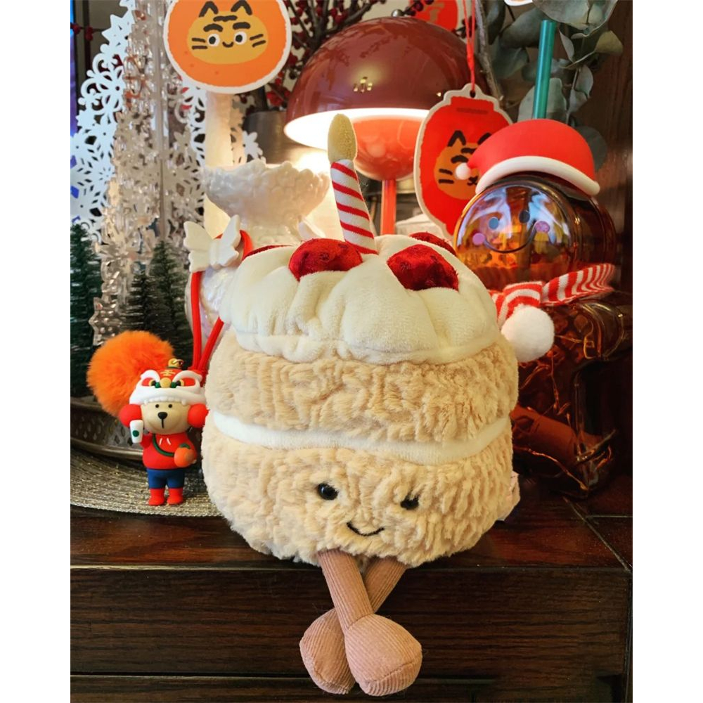 Búp Bê Nhồi Bông Hình Bánh Kem Sinh Nhật Đáng Yêu