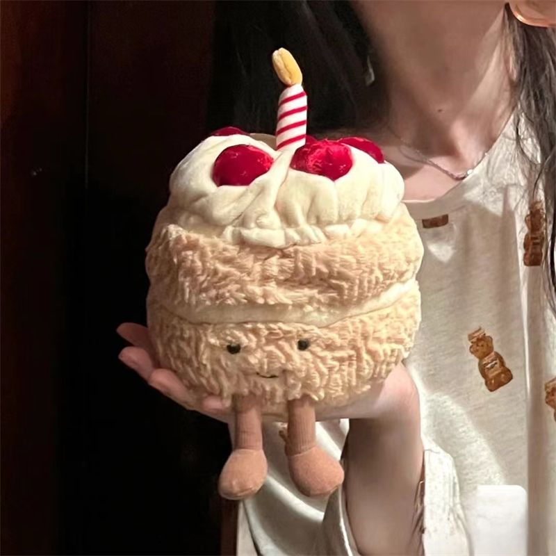Búp Bê Nhồi Bông Hình Bánh Kem Sinh Nhật Đáng Yêu