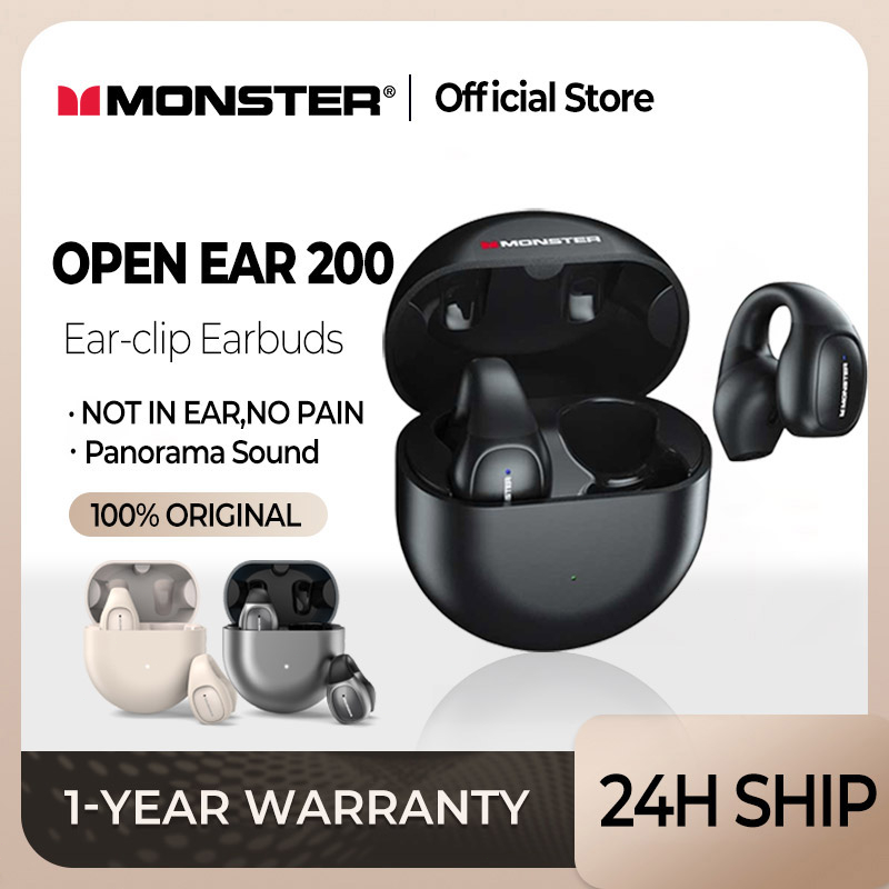 Monster Open Ear 200 Tai nghe thể thao không dây Kẹp Vành Tai Bluetooth dẫn truyền xương