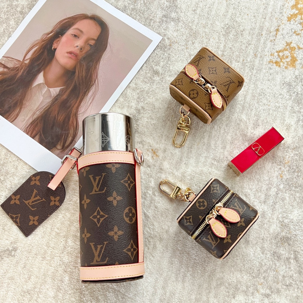 Lv Móc Khóa Hình Túi Trang Điểm mini Dễ Thương