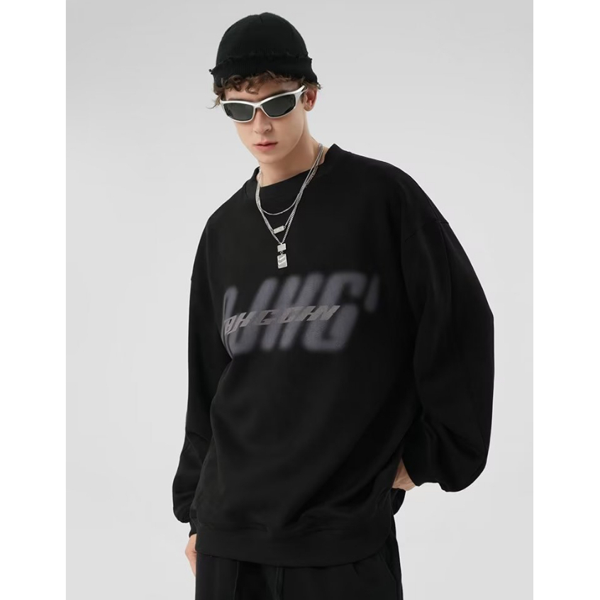 Áo hoodie nam Tay Dài In Chữ hoodie nam Thời Trang vintage áo hoodie nữ Màu Trơn phong cách Hàn Quốc