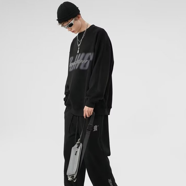 Áo hoodie nam Tay Dài In Chữ hoodie nam Thời Trang vintage áo hoodie nữ Màu Trơn phong cách Hàn Quốc