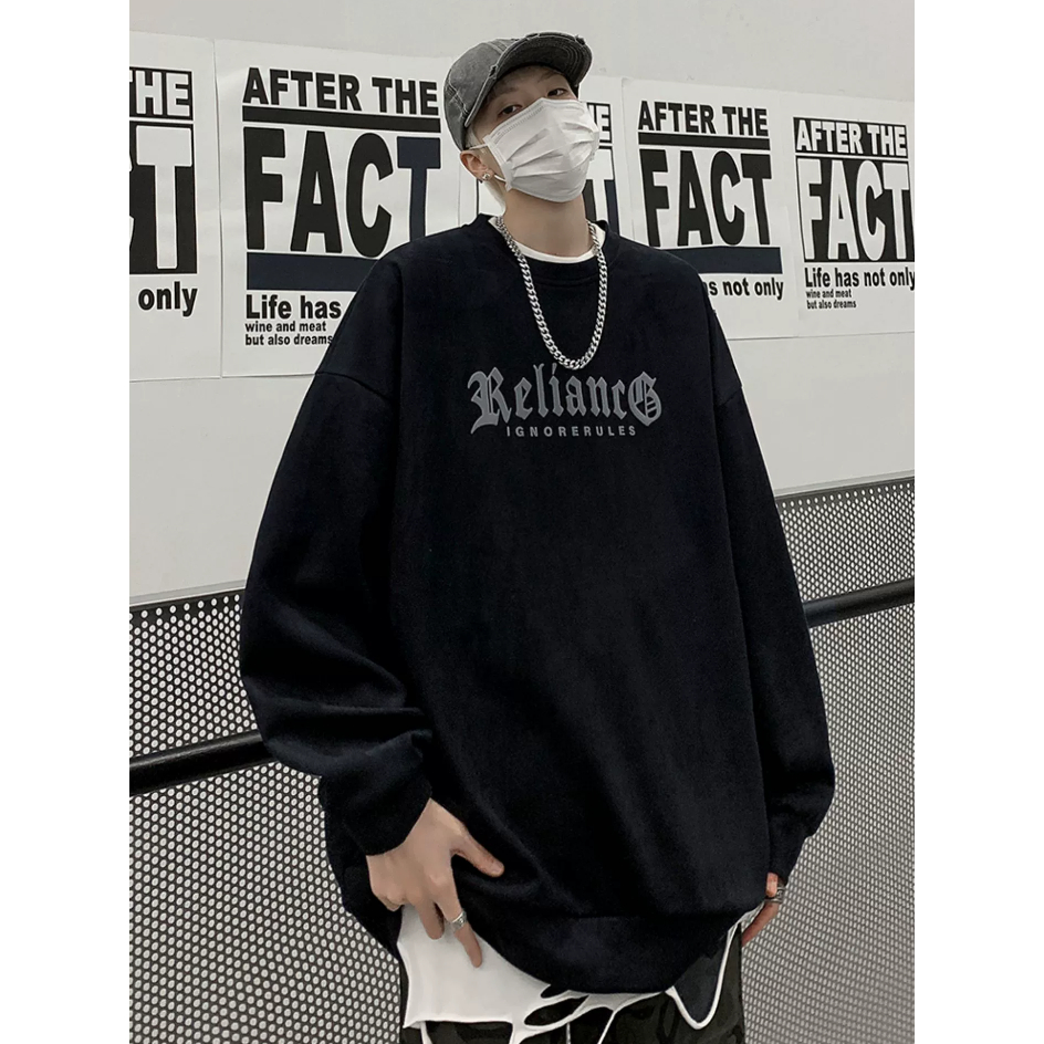 Áo sweater Cổ Tròn In Chữ Phong Cách Mỹ Thời Trang Cho Cặp Đôi