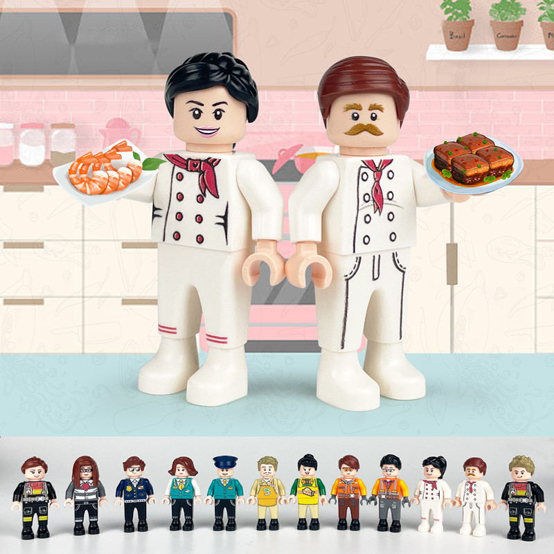 Set 12 Mô Hình Đồ Chơi Xếp Hình Thành Phố Zombie Cho Bé