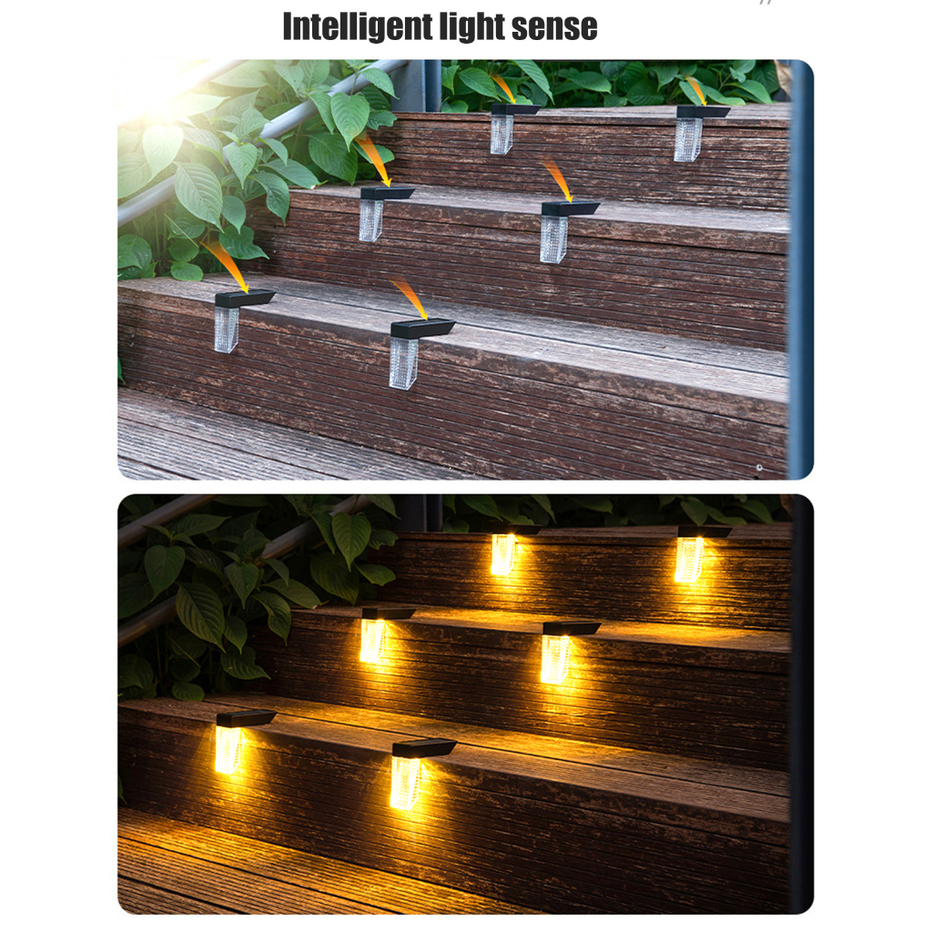 Đèn Led RGB, Đèn Led RGB năng lượng mặt trời chống thấm nước trang trí cầu thang ngoài trời Beking F.