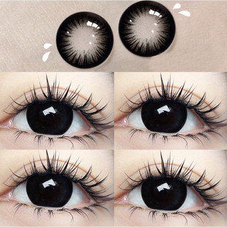 Bộ 2 Thấu Kính Màu Đen Tự Nhiên 14.2mm 0.00--8.00 Độ Phù Hợp Cho Học Sinh
