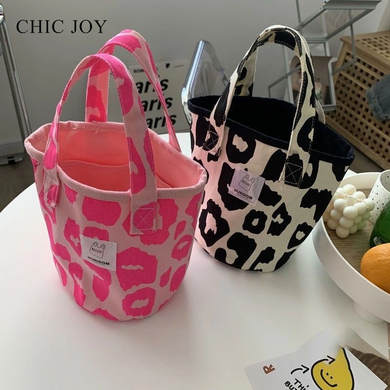 CHIC JOY Túi Xách Canvas Mini Đựng Cơm Trưa Phong Cách Hàn Quốc Đơn Giản