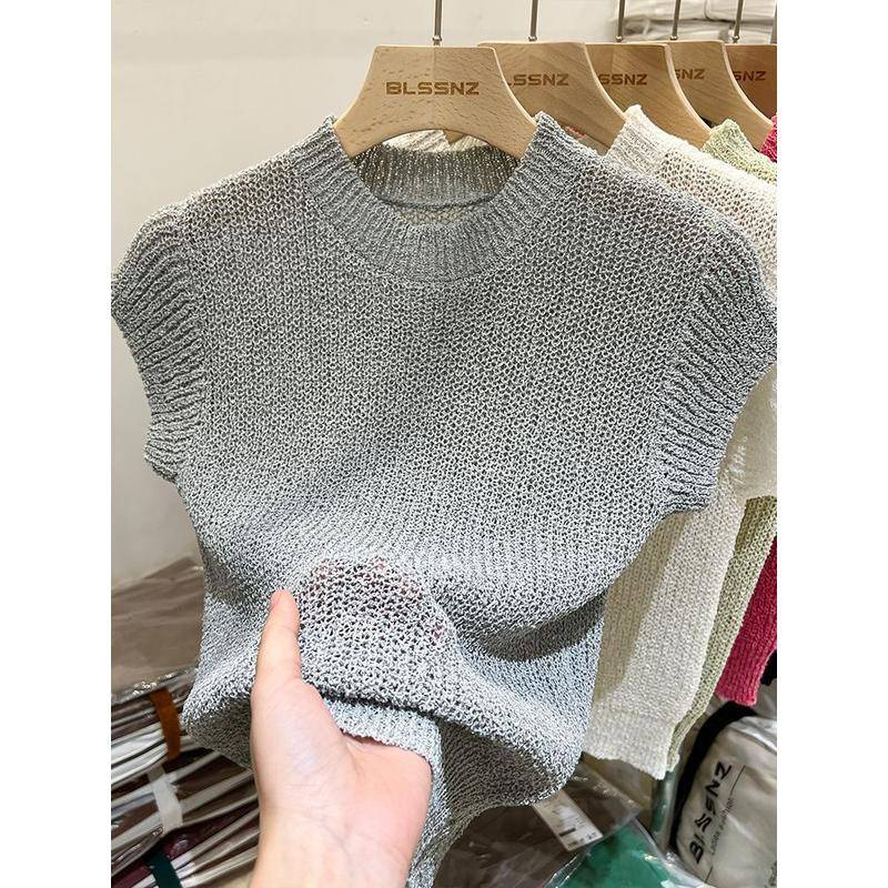 ZHELIHANGFEI Áo Sweater Ngắn Không Tay Phong Cách Thời Trang Mới 2023