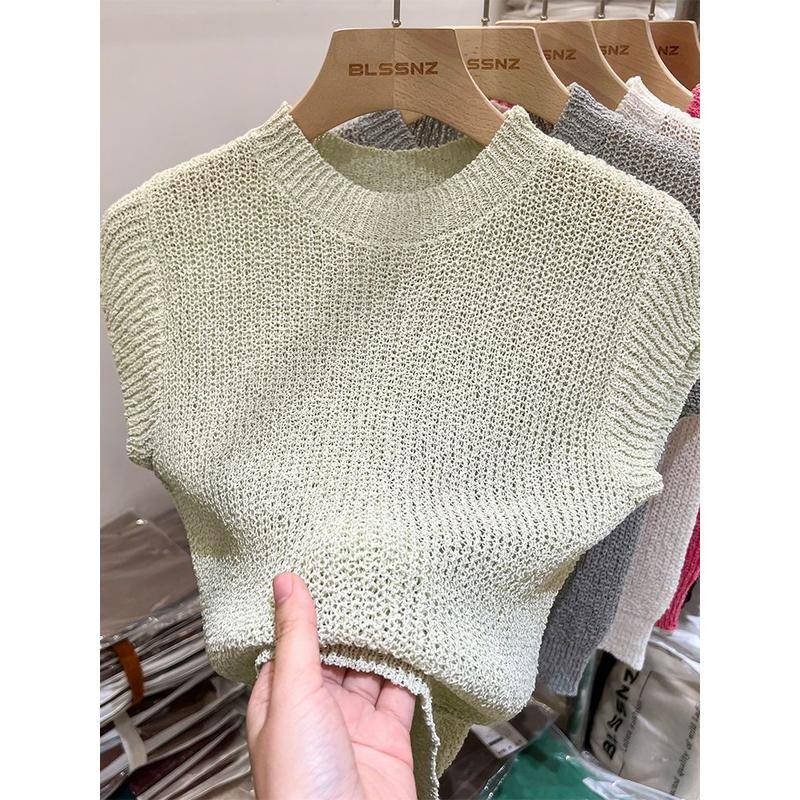 ZHELIHANGFEI Áo Sweater Ngắn Không Tay Phong Cách Thời Trang Mới 2023