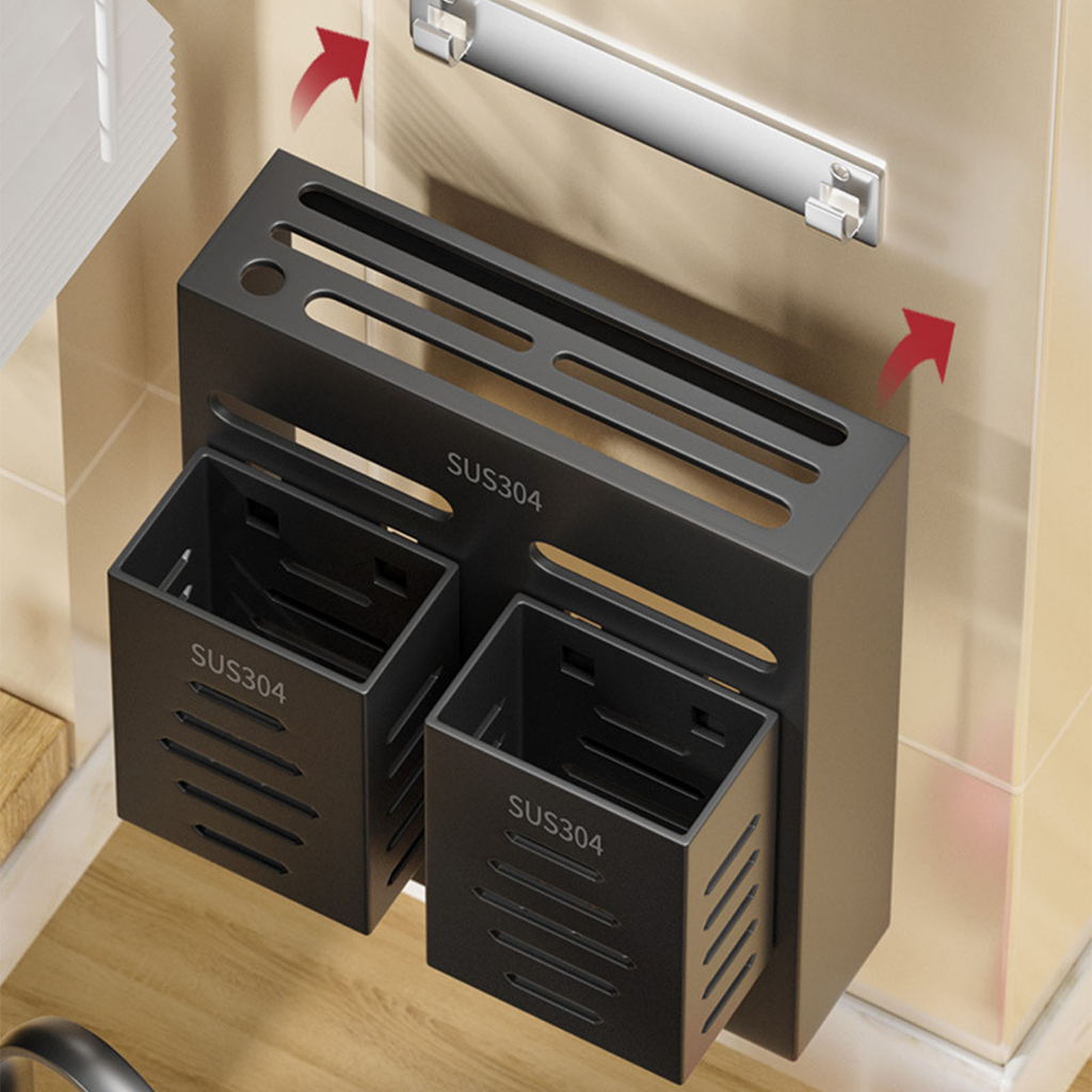 Giá cài dao kéo Treo Tường Bằng Thép Không Gỉ Cho Nhà Bếp Gia Đình - Nitrogen071