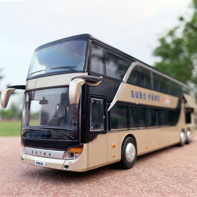 Mô hình xe bus 2 tầng - Đồ Chơi Mô Hình Xe Buýt Doubledecker Bằng Hợp Kim 1:32 Có Nhạc Nhẹ Cho Trẻ Em Quà Tặng - Lithium067