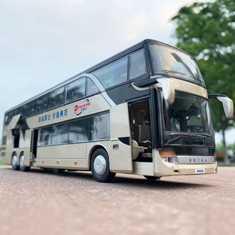 Mô hình xe bus 2 tầng - Đồ Chơi Mô Hình Xe Buýt Doubledecker Bằng Hợp Kim 1:32 Có Nhạc Nhẹ Cho Trẻ Em Quà Tặng - Lithium067