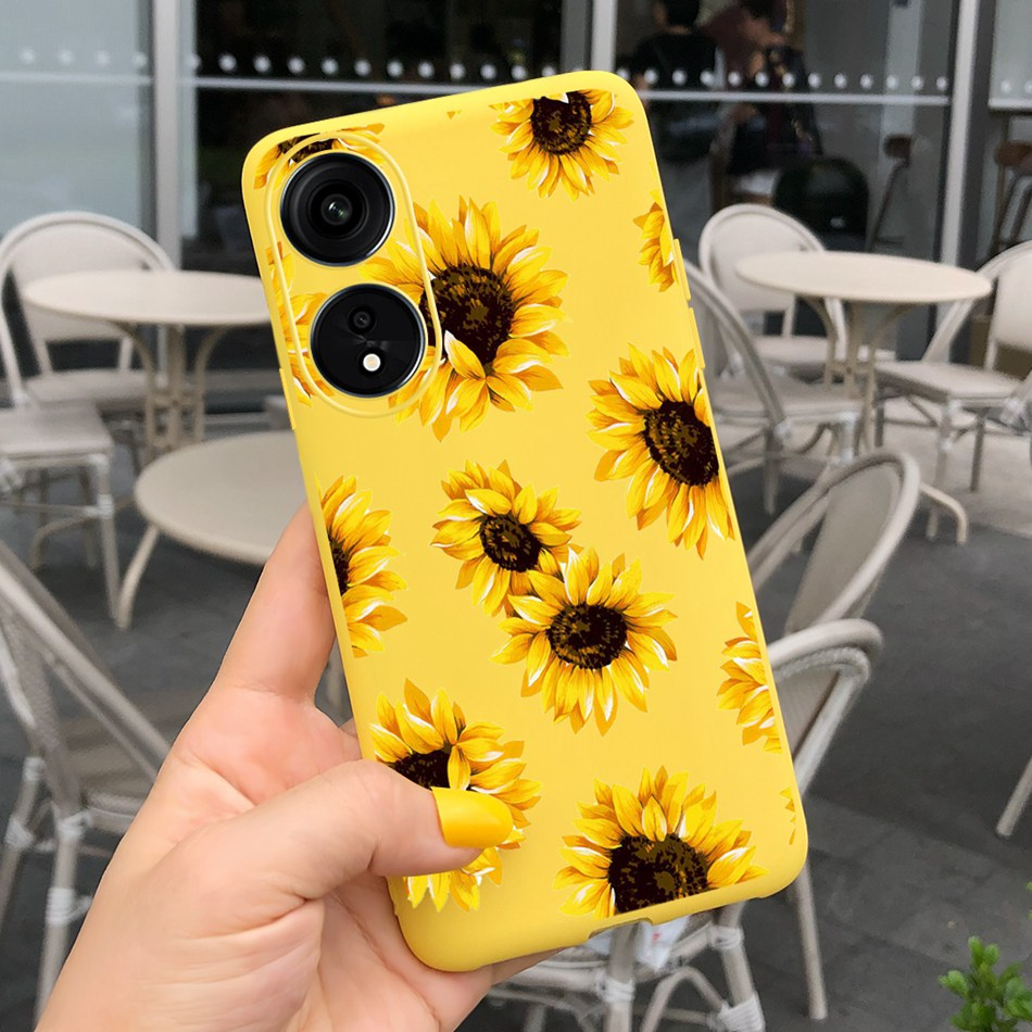 Ốp Điện Thoại Silicon Họa Tiết Hoa Hướng Dương Cho oppo reno8 t 5g 2023 reno 8t 5g cph2505