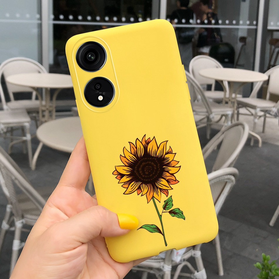 Ốp Điện Thoại Silicon Họa Tiết Hoa Hướng Dương Cho oppo reno8 t 5g 2023 reno 8t 5g cph2505