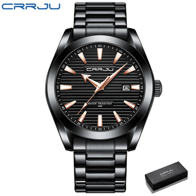 Crrju Đồng Hồ quartz Chống Thấm Nước 5006 Bằng Thép Không Gỉ Sang Trọng