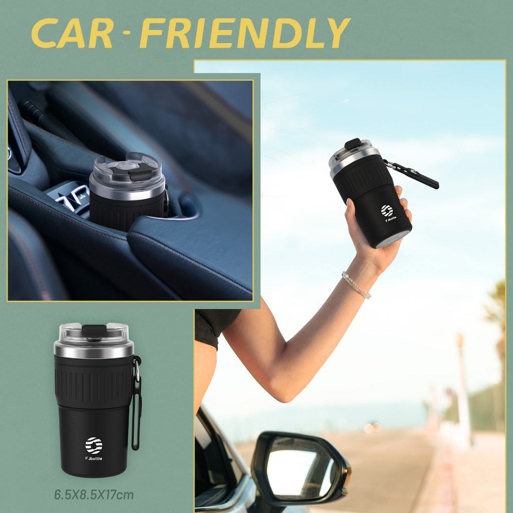 Ly cà phê FJBOTTLE Vakum 400ml bằng thép không gỉ 316 cho văn phòng