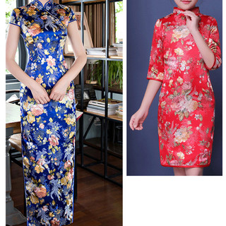 Vải Lụa satin Thêu Hoa 50x140cm May Đồ Thủ Công