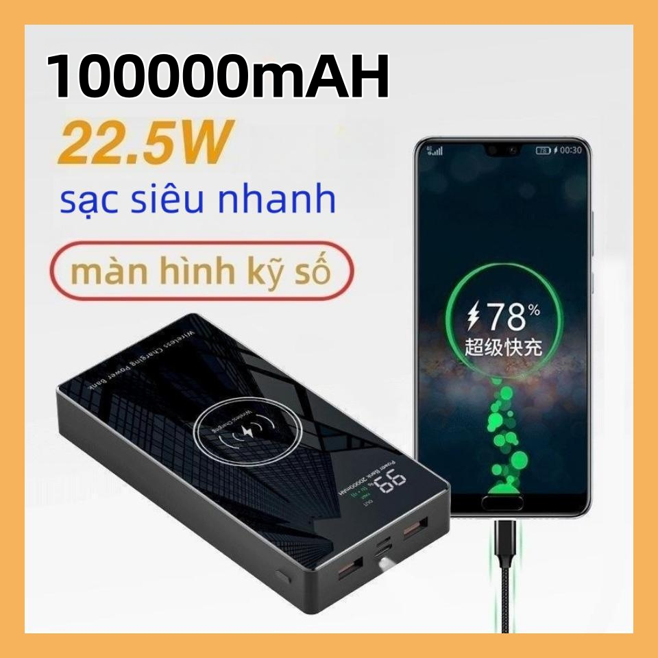 Pin Sạc Dự Phòng 22.5W100000mAh Tế Sang Trọng Chovới Màn Hình Thuật Số