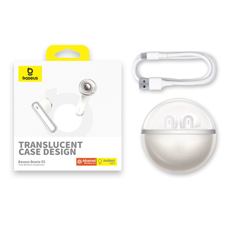 Baseus Set Tai Nghe bluetooth 5.3 Không Dây e5