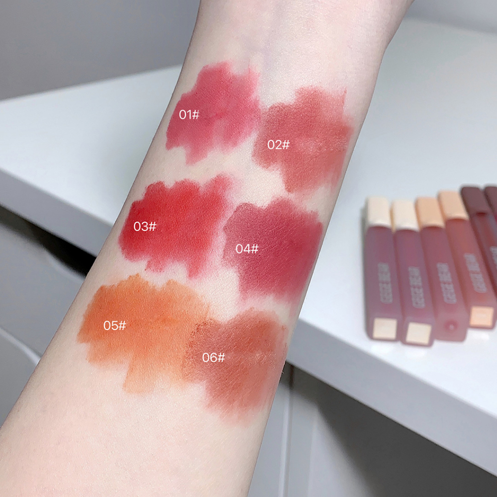 Ge Son Môi Chống Thấm Nước Bền Màu Thiết Kế Hình Gấu Dễ Thương