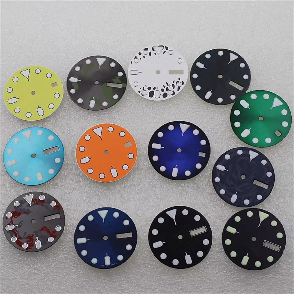 Đồng Hồ Đeo Tay 28.5mm Mặt Nhám Màu Xanh Lá Cây In Chữ Trắng Cho nh35