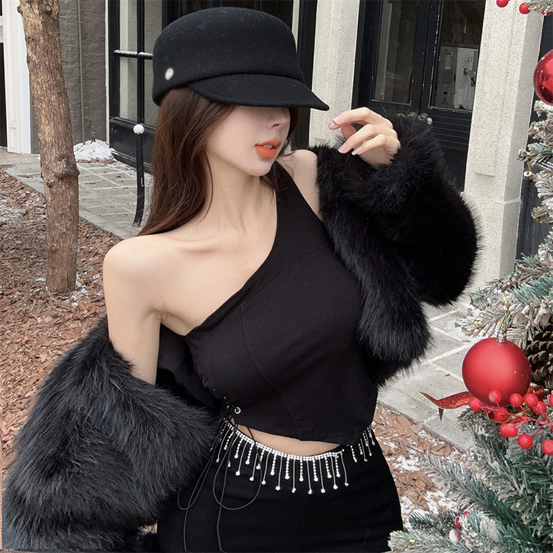 Áo Croptop Hai Dây Màu Trơn Thời Trang Mùa Hè Cho Nữ