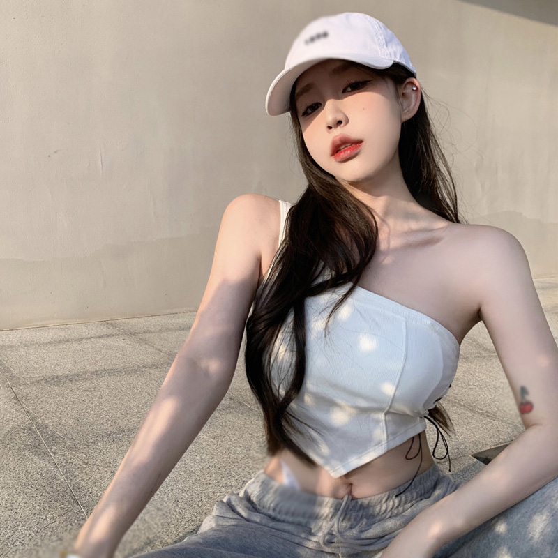 Áo Croptop Hai Dây Màu Trơn Thời Trang Mùa Hè Cho Nữ