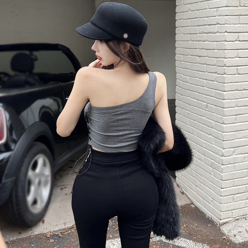 Áo Croptop Hai Dây Màu Trơn Thời Trang Mùa Hè Cho Nữ