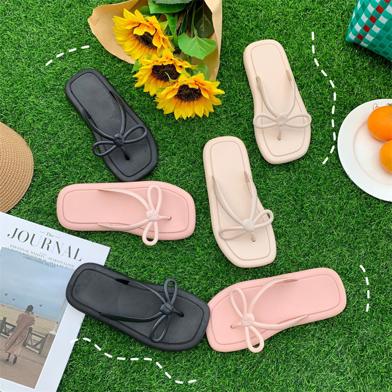 🔥Đa phong cách🔥Dép lê thắt nơ chống trượt thời trang xu hướng mùa hè cho nữ