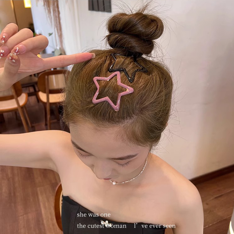 Kẹp Tóc Ngôi Sao Lớn Màu Sắc Đơn Giản Cho Nữ