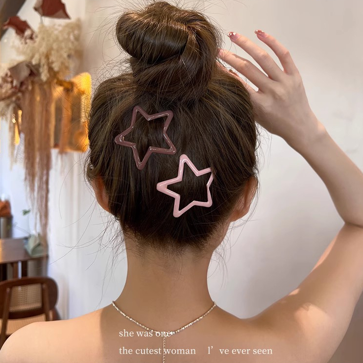 Kẹp Tóc Ngôi Sao Lớn Màu Sắc Đơn Giản Cho Nữ