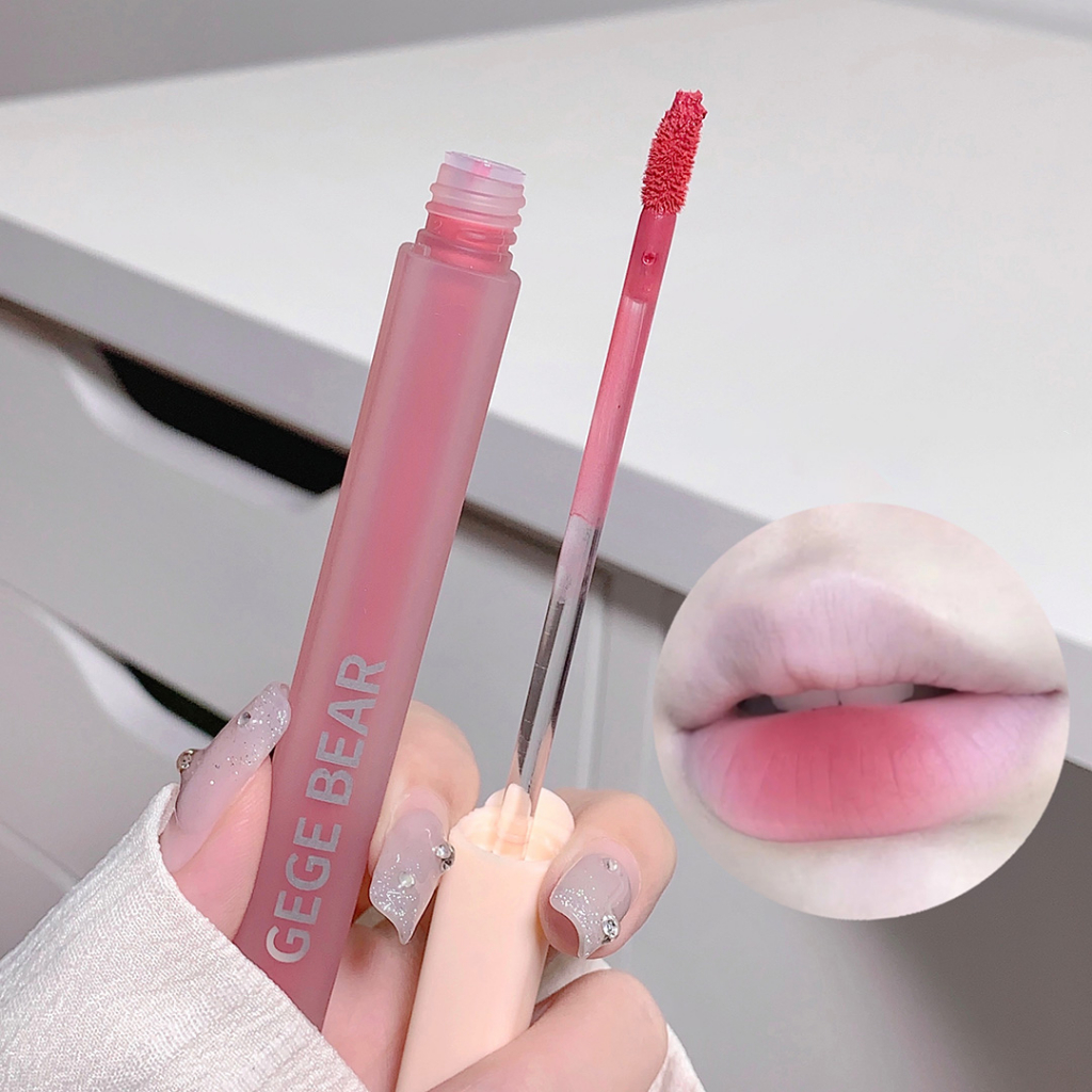 Ge Son Môi Chống Thấm Nước Bền Màu Thiết Kế Hình Gấu Dễ Thương