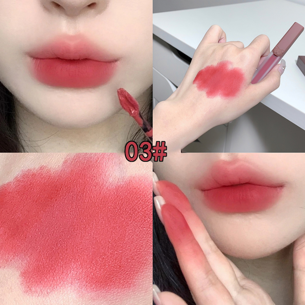 Ge Son Môi Chống Thấm Nước Bền Màu Thiết Kế Hình Gấu Dễ Thương