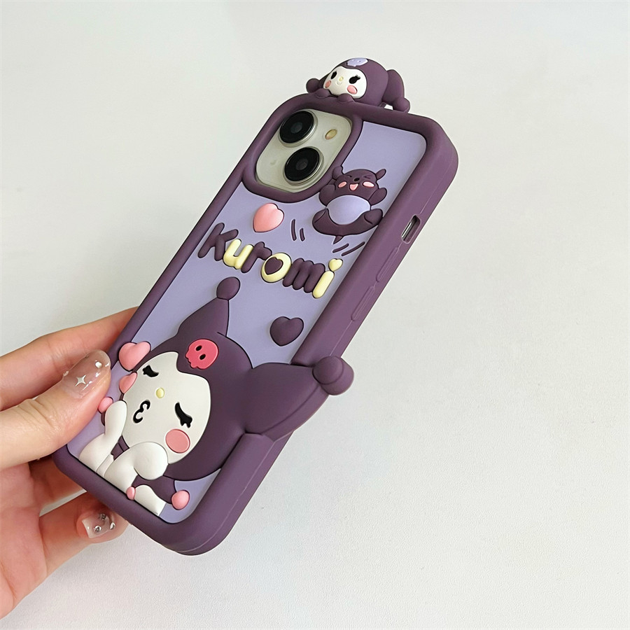 Hoạt Hình Ốp Điện Thoại Silicon Mềm Hình kuromi Dễ Thương Cho iphone 11 12 13 14 pro max