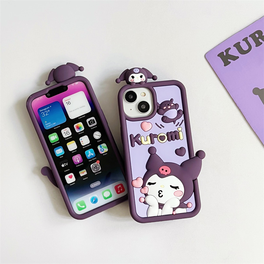 Hoạt Hình Ốp Điện Thoại Silicon Mềm Hình kuromi Dễ Thương Cho iphone 11 12 13 14 pro max