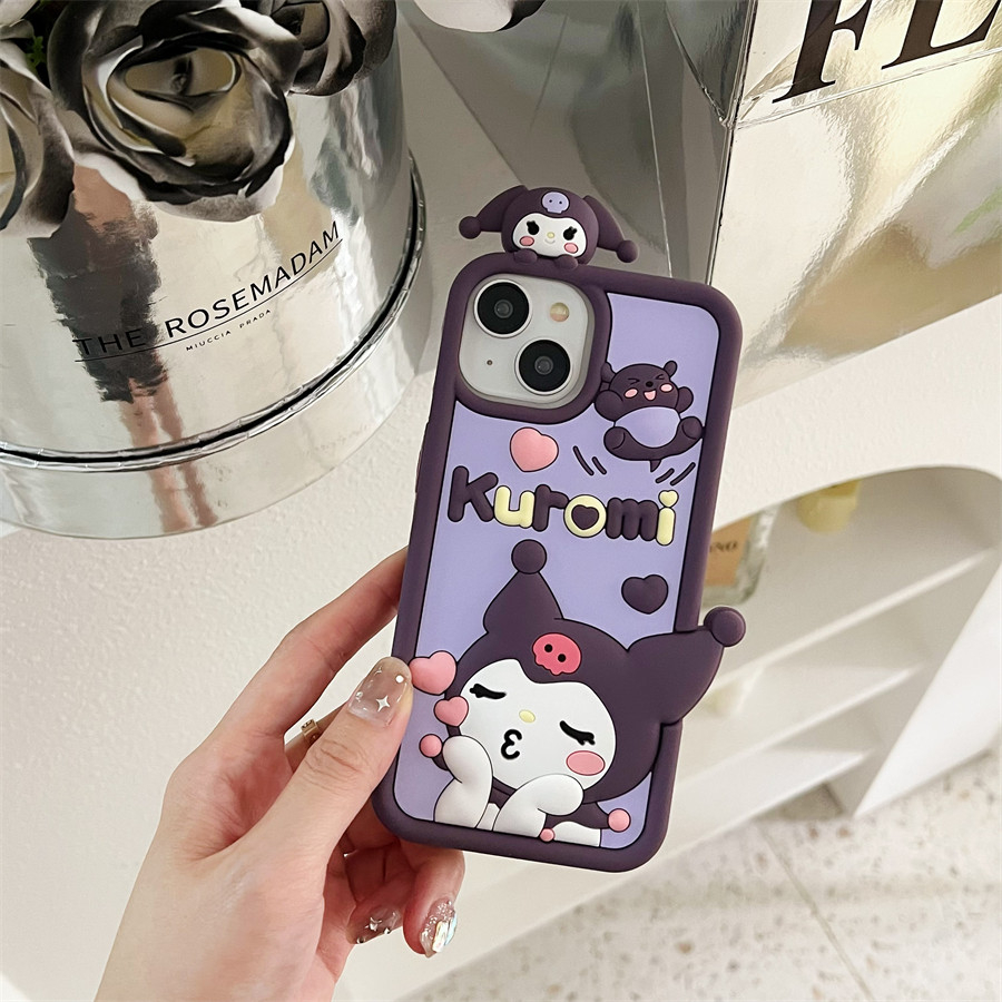 Hoạt Hình Ốp Điện Thoại Silicon Mềm Hình kuromi Dễ Thương Cho iphone 11 12 13 14 pro max