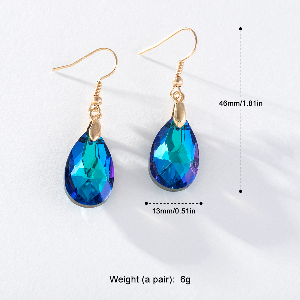Bông Tai Hình Giọt Nước Nhiều Màu Sắc Đơn Giản Thời Trang Cho Nữ PD1407