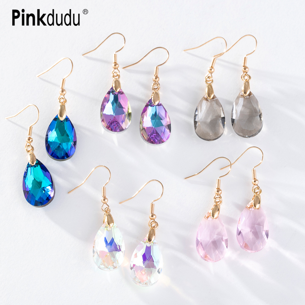 Bông Tai Hình Giọt Nước Nhiều Màu Sắc Đơn Giản Thời Trang Cho Nữ PD1407
