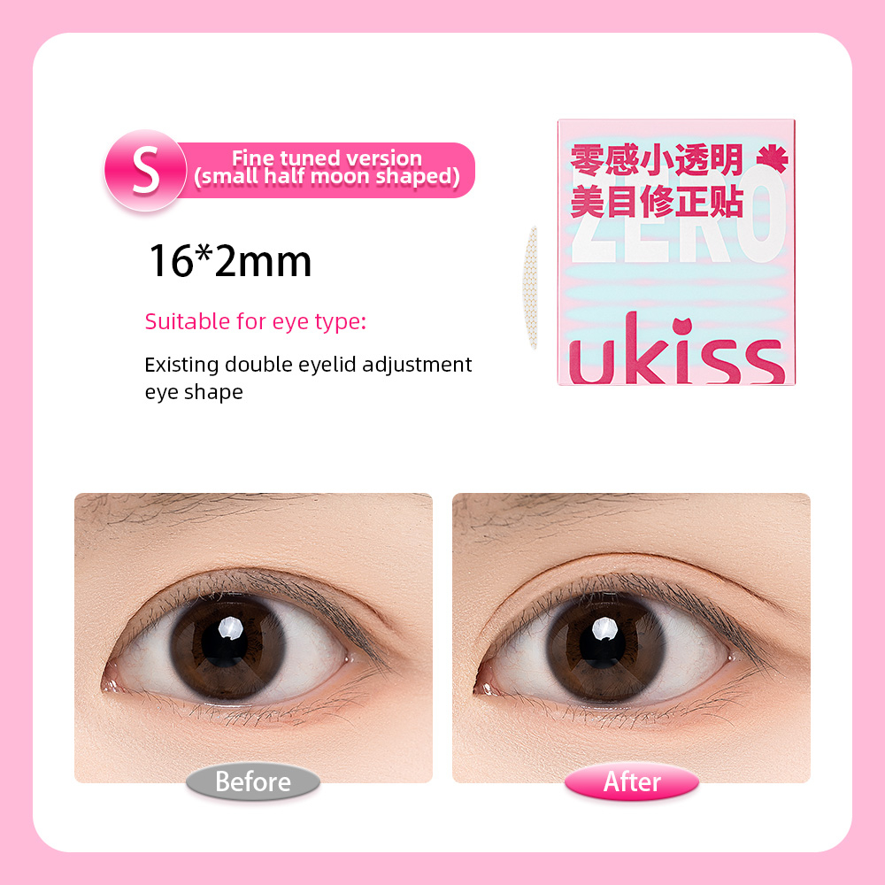 UKISS Băng keo hai mí tự dính vô hình tự nhiên 240 miếng/túi với nhíp+Y-sharp