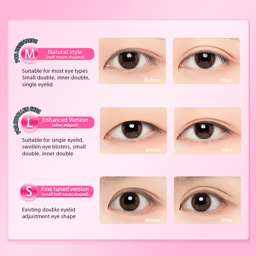 UKISS Băng keo hai mí tự dính vô hình tự nhiên 240 miếng/túi với nhíp+Y-sharp